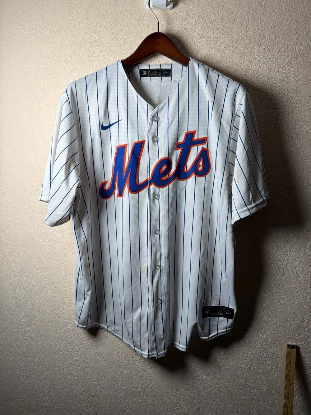 Nike MLB New York Mets Michael Conforto #30 Home Pinstripe Jersey Size Large